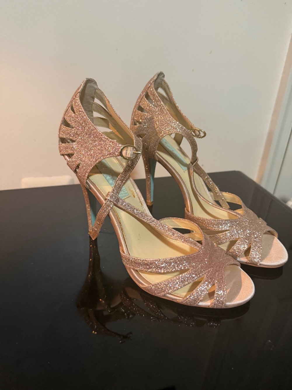 Betsey Johnson glitter heels